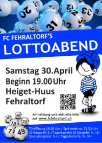 Sa 30. April: FCF Lottoabend